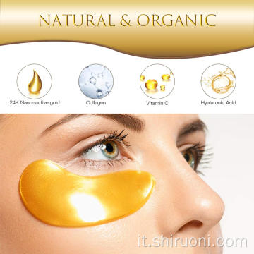 Maschera per gli occhi al collagene in oro 24k nano